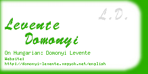 levente domonyi business card